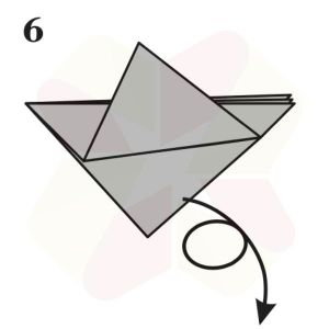 Pez Saltarín de Origami - Paso 6