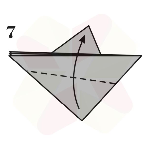 Pez Saltarín de Origami - Paso 7