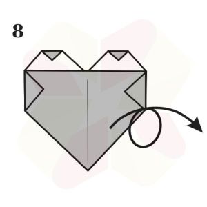 Corazon de Origami - Paso 8