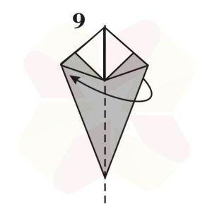 Ratoncito de Origami - Paso 9