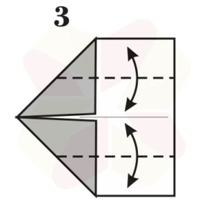 Gorrión de Origami - Paso 3