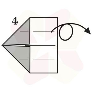 Gorrión de Origami - Paso 4