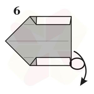 Gorrión de Origami - Paso 6