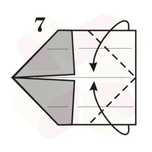Gorrión de Origami - Paso 7