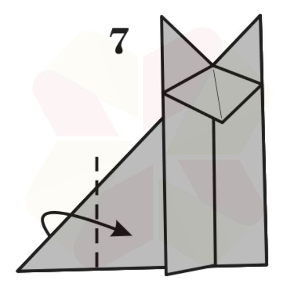 Zorrito de Origami - Paso 7