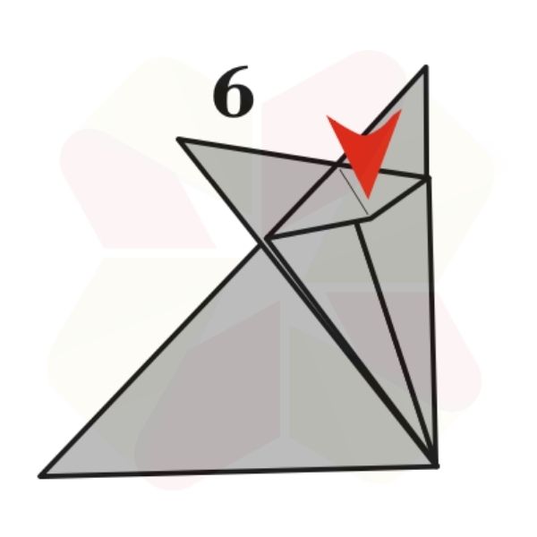 Zorrito de Origami v2 - Paso 6